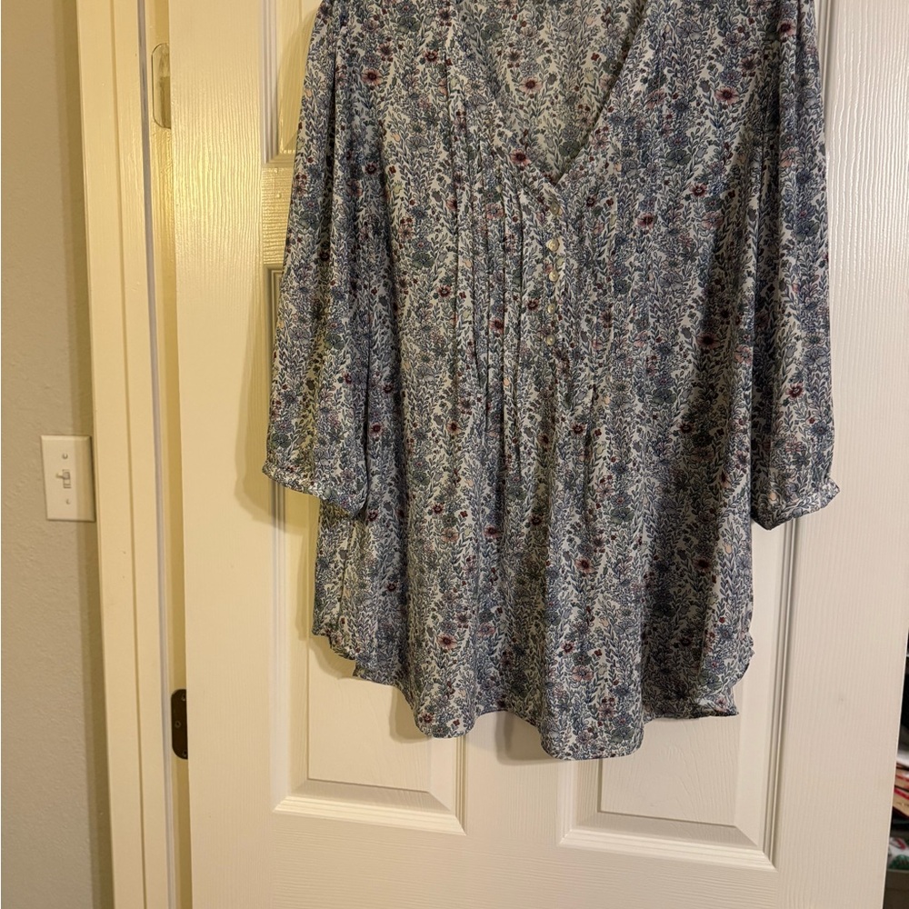 Floral Blue Women's Tunic